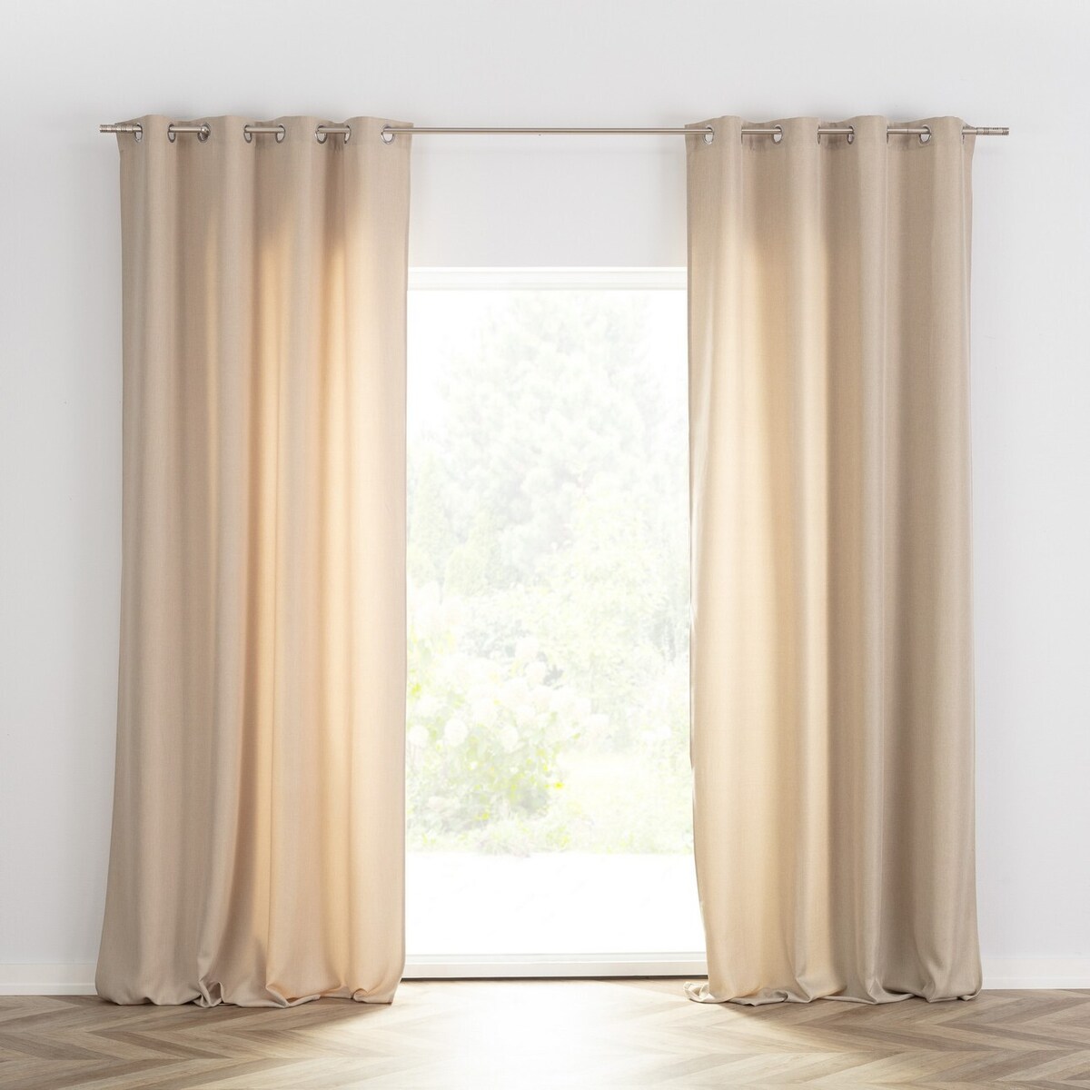 Zasłona BASIC na kółkach 140x280cm beżowy 1 szt. 140x280 beżowy