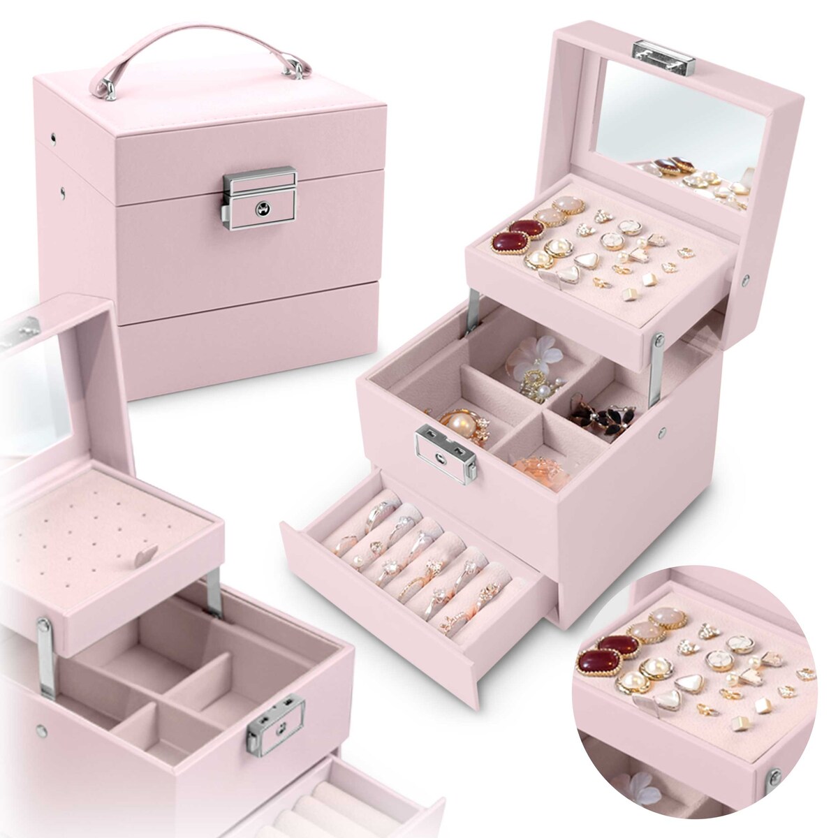 Szkatułka na biżuterię skrzynka pudełko kuferek Massido