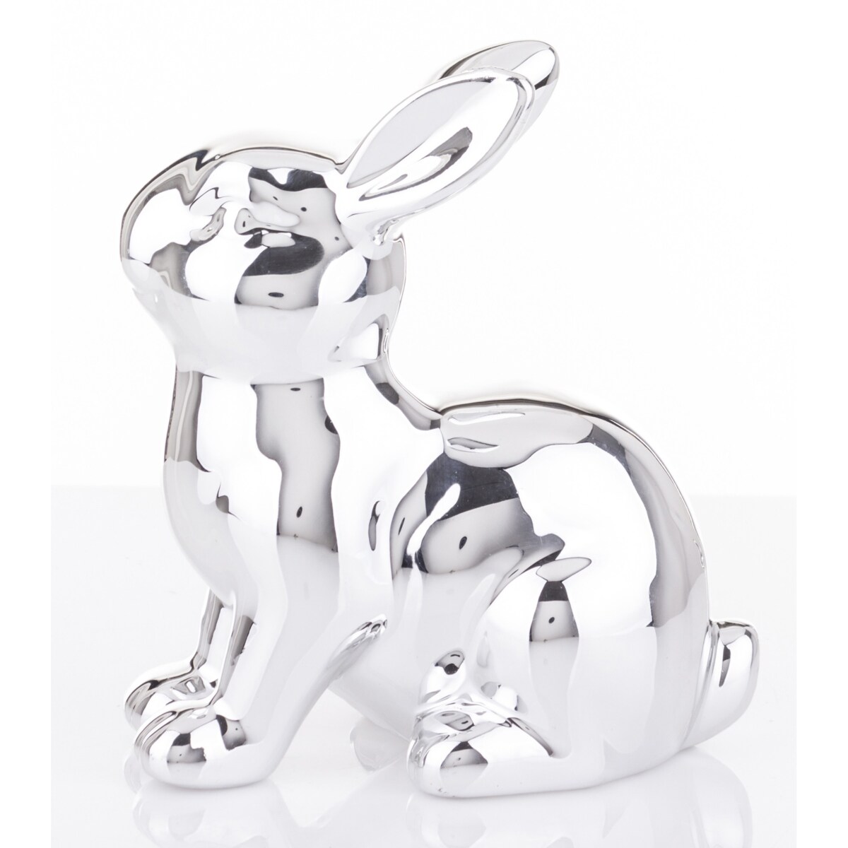 Dekoracja - króliczek 12,5x11x6 cm VITOSHA srebrny