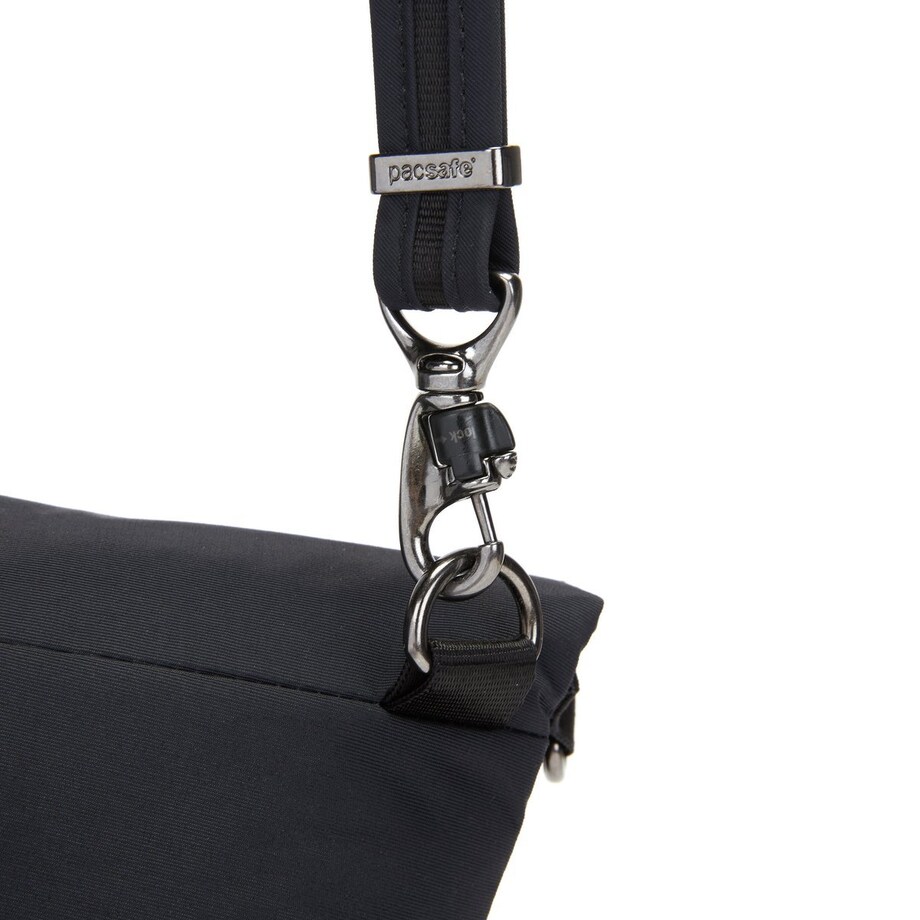 Rozkładana torebka damska antykradzieżowa Pacsafe Citysafe CX - czarna, z econylu