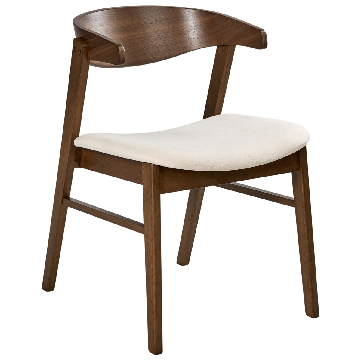 Zestaw 2 krzeseł do jadalni LILLY Złamana biel/ ciemny brąz