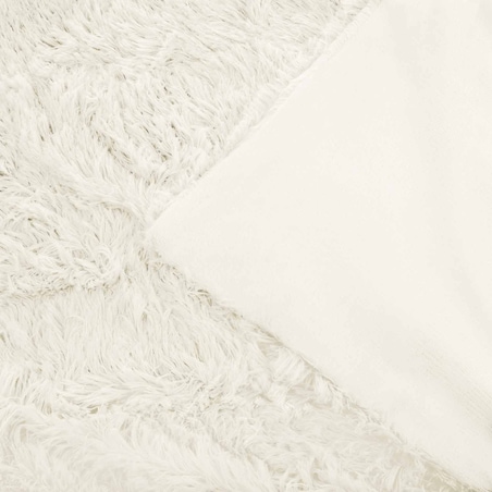 Futrzany Koc Włochacz 200 x 220 Fleecy Ecru Pluszak Futrzak Gruby Ciepły