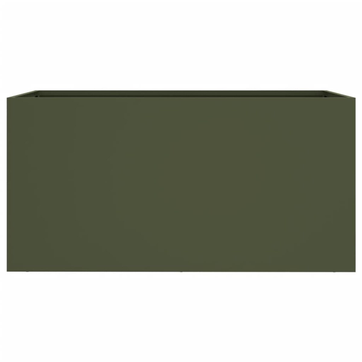 vidaXL Donica, oliwkowa, 62x30x29 cm, stal