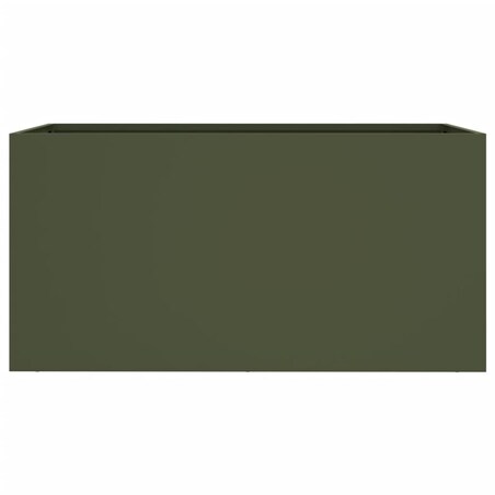 vidaXL Donica, oliwkowa, 62x30x29 cm, stal