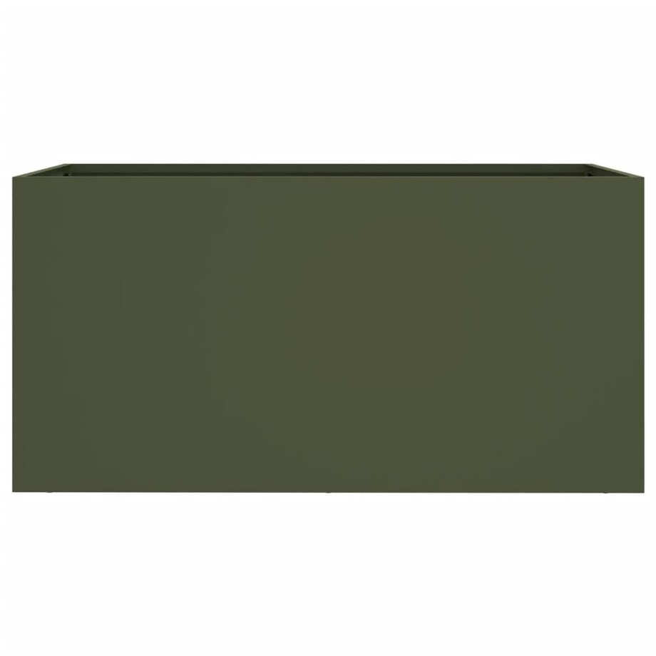 vidaXL Donica, oliwkowa, 62x30x29 cm, stal