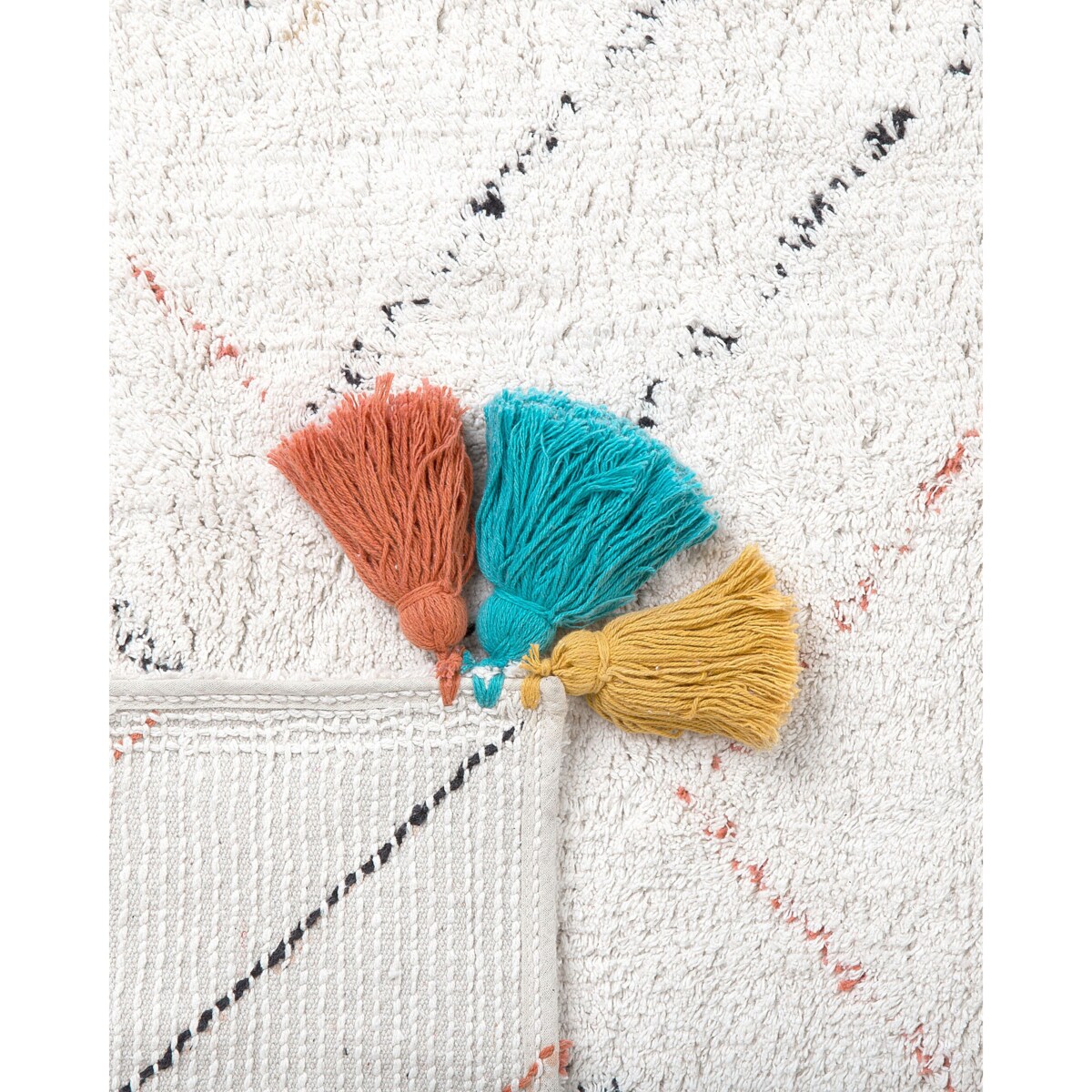 Dywan KARTAL Biały 80 x 150 cm Bawełna