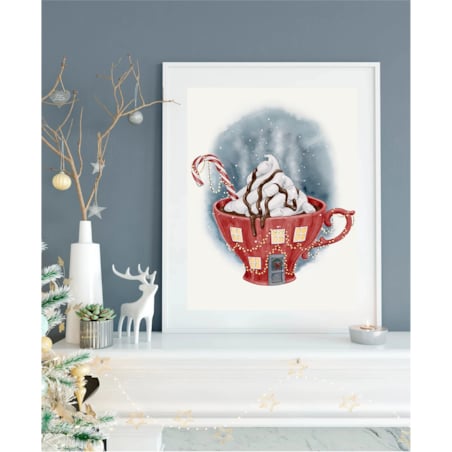 Poster Story, Plakat, Obraz - Świąteczna Filiżanka, wymiary 21 x 30 cm
