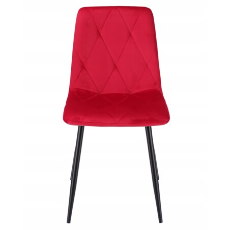 Krzesło welurowe eleganckie PIADO amarantowe