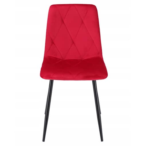 Krzesło welurowe eleganckie PIADO amarantowe