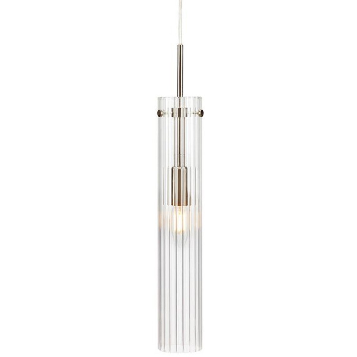 Loftowa LAMPA wisząca TUBO 108112 Markslojd szklana OPRAWA tuba zwis stal przezroczysty