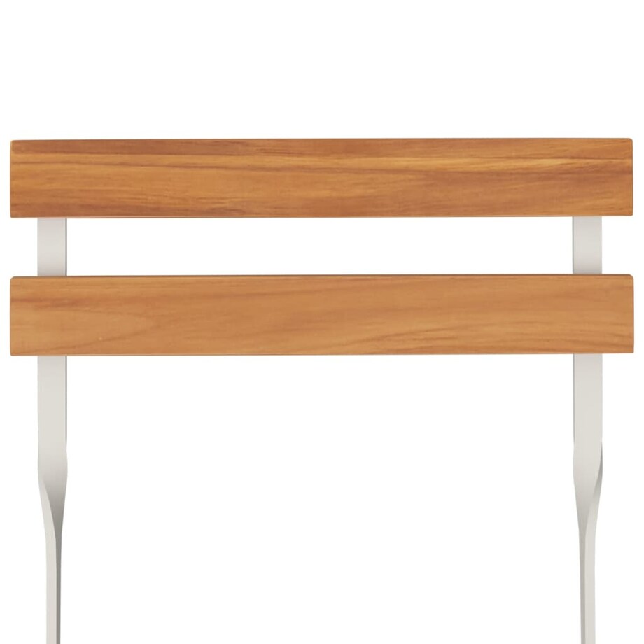 vidaXL Składane krzesła bistro, 8 szt., lite drewno akacjowe i stal