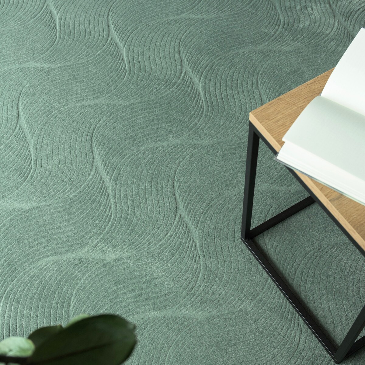 Dywan nowoczesny Sater Fala 120x170 cm e-floor OEKO-TEX szarozielony