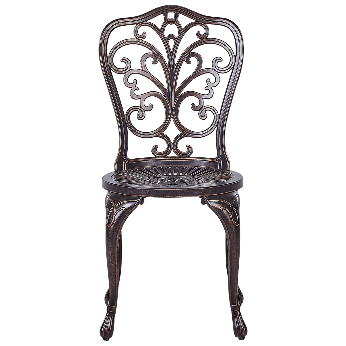 Krzesło ogrodowe Metal Brązowy TRIORA