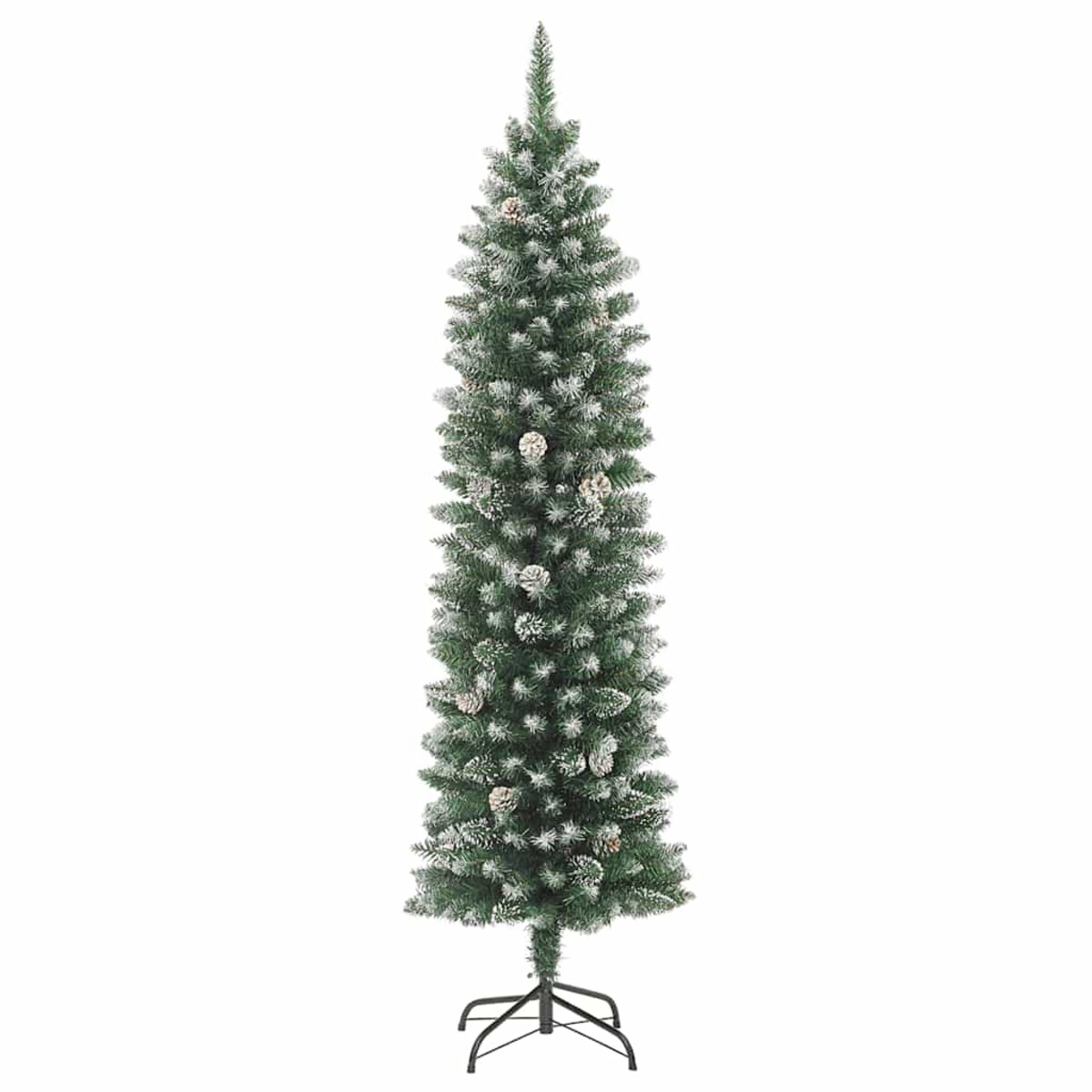 vidaXL Sztuczna, wąska choinka ze stojakiem, 180 cm, PVC