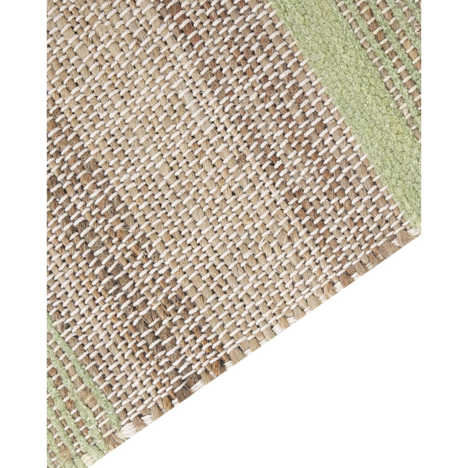 Dywan z juty 80 x 300 cm beżowo-zielony TALPUR