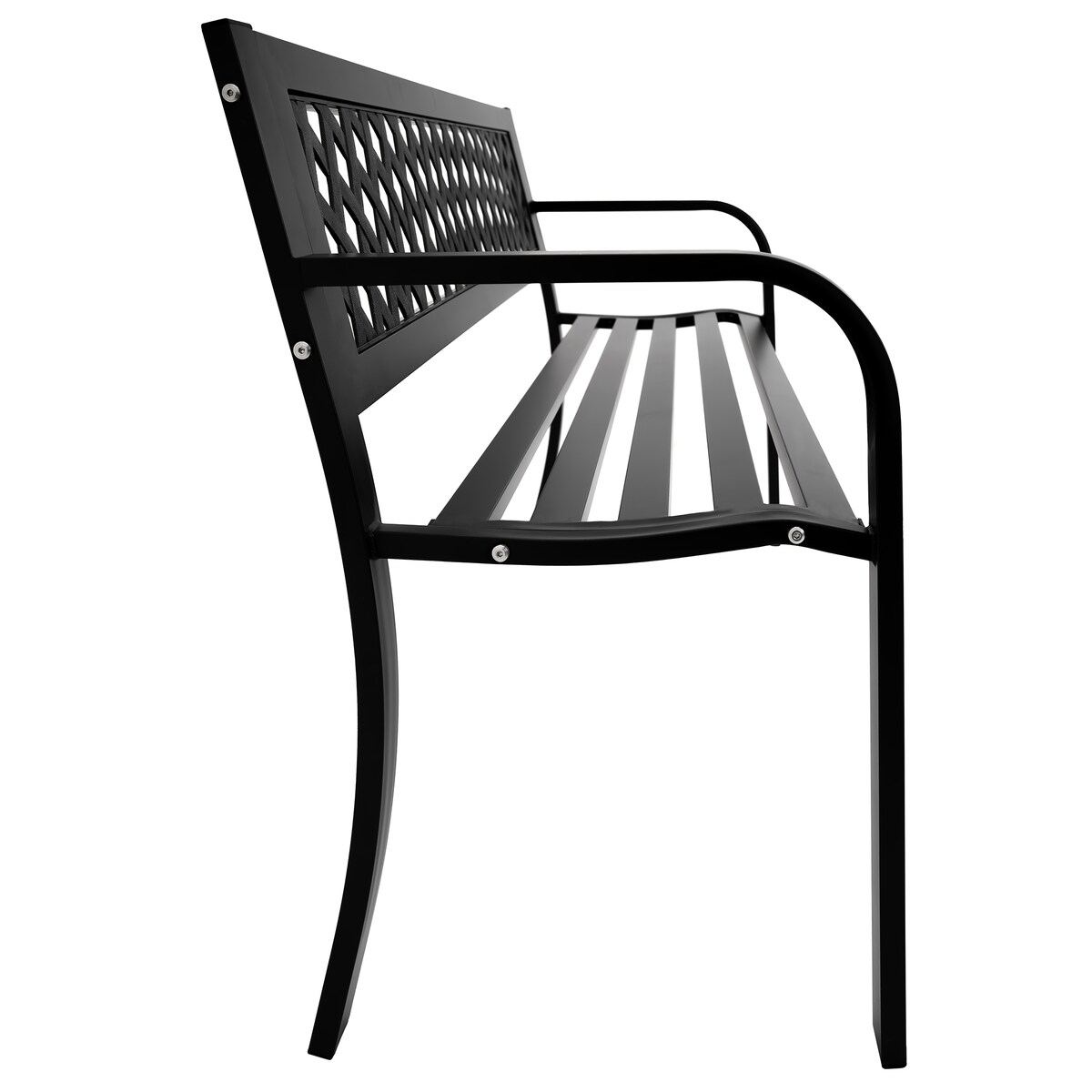 Ławka ogrodowa z oparciem stalowa na balkon