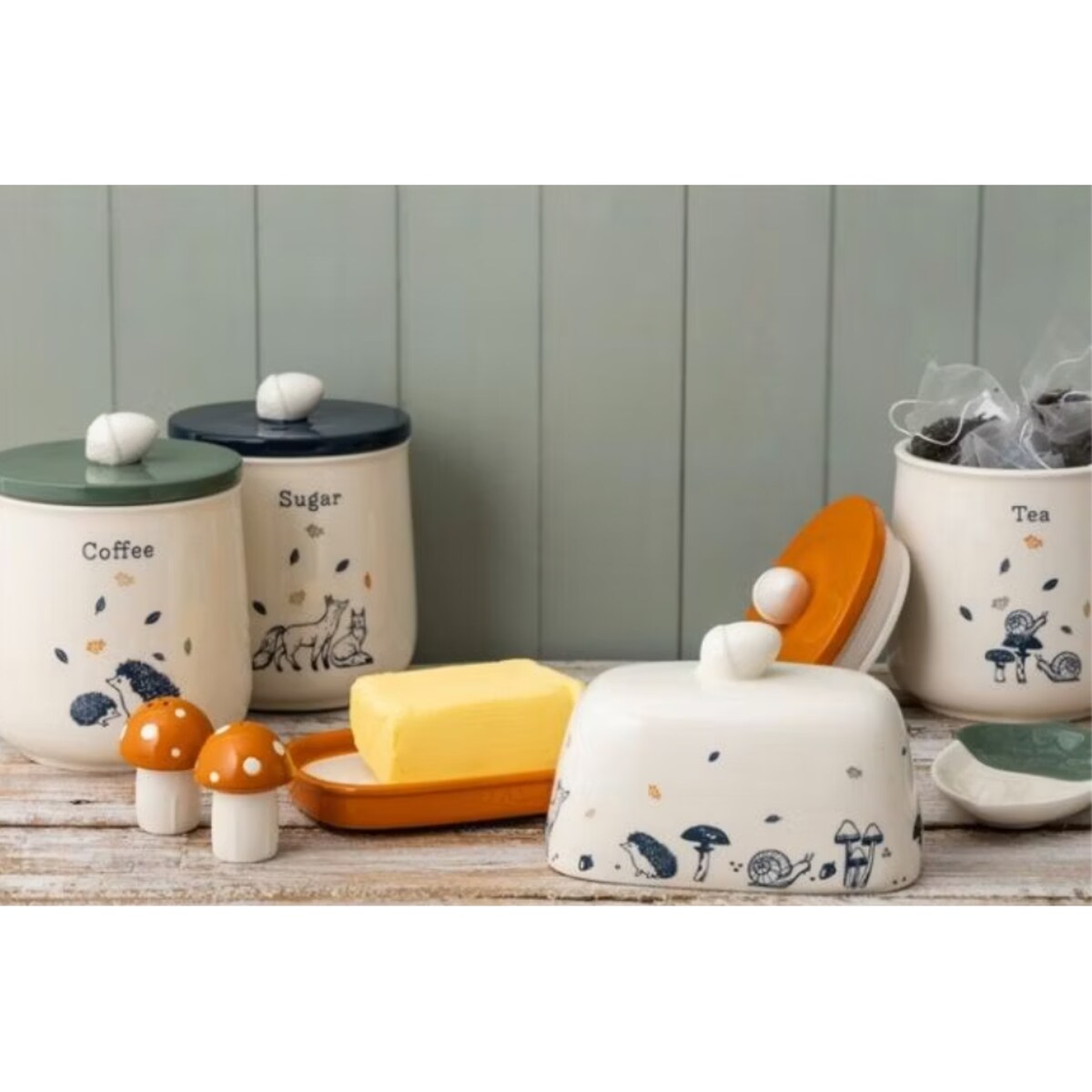 Solniczka i pieprzniczka Grzybki Woodland, 6.8 x 9.8 x 5 cm, Price & Kensington