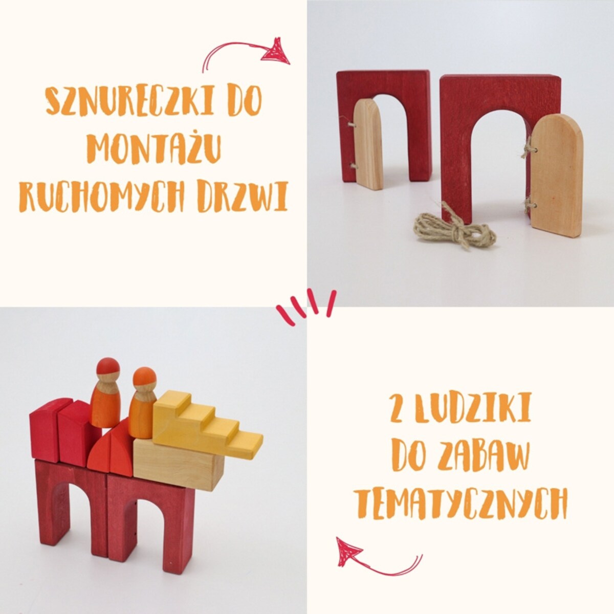 Układanka drewniana w ramce – klocki drewniane Grimm's dla rocznego dziecka