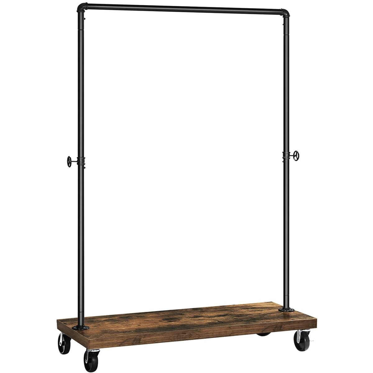 Wieszak Na Ubrania Na Kółkach 103,5X40X162 Cm Rustykalny Brąz, Czarny