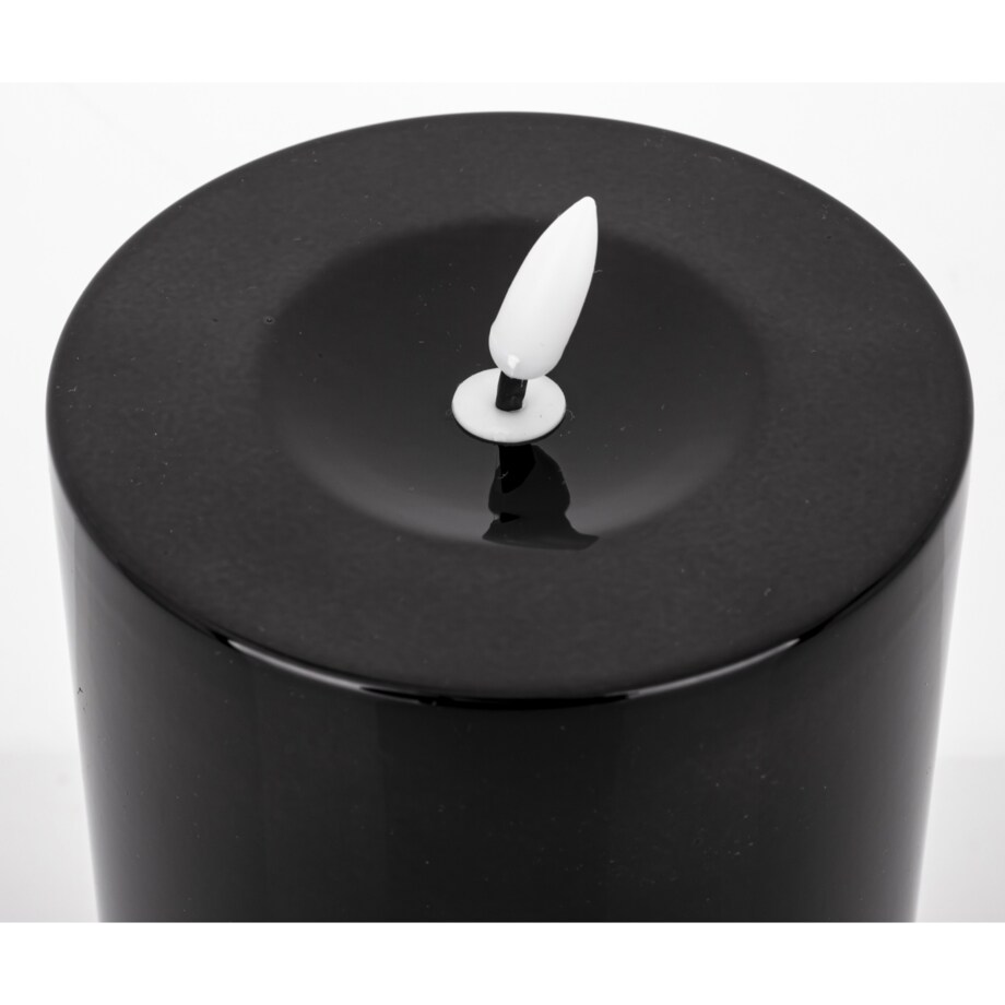 Świeca LED z tworzywa sztucznego Timer 22x10x10 cm BATTI-2 big czarna