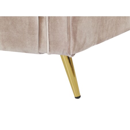 Fotel welurowy beżowoszary VIETAS