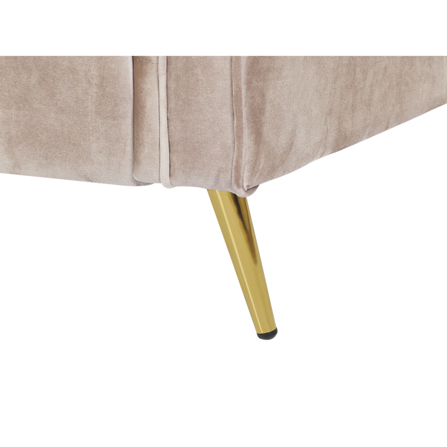 Fotel welurowy beżowoszary VIETAS