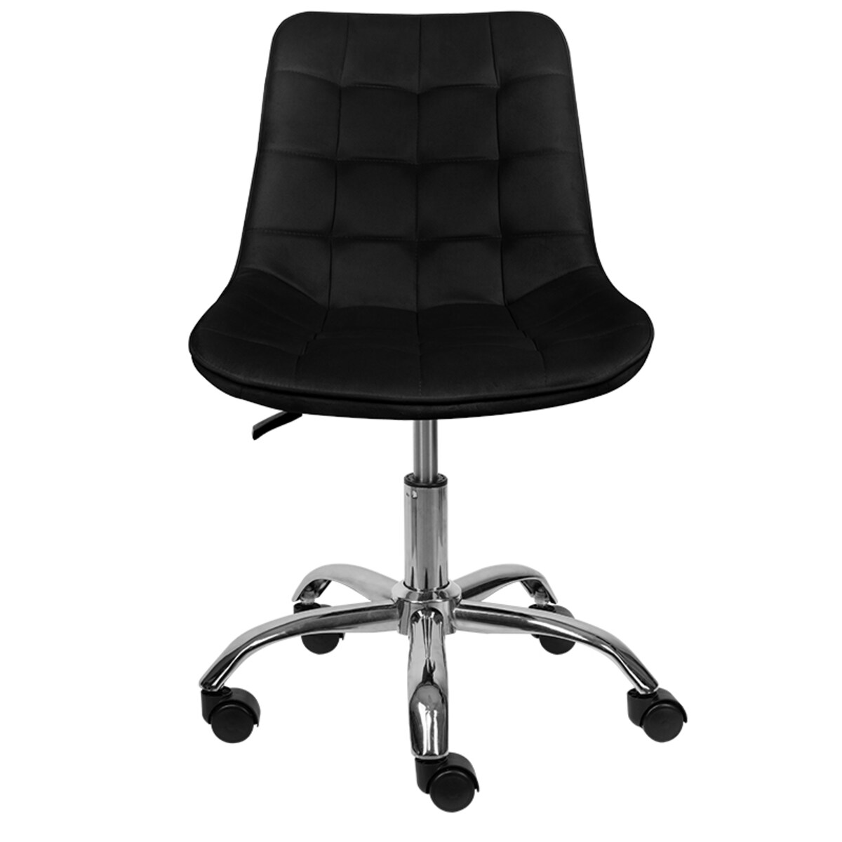 Fotel biurowy krzesło obrotowe regulowane welurowe czarne