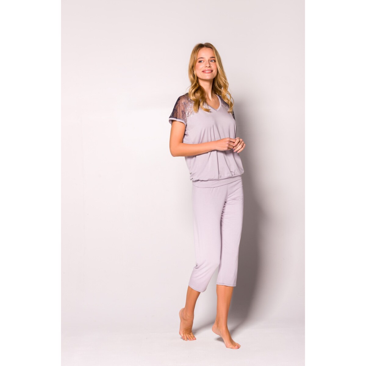 Piżama New York Srebrny, S