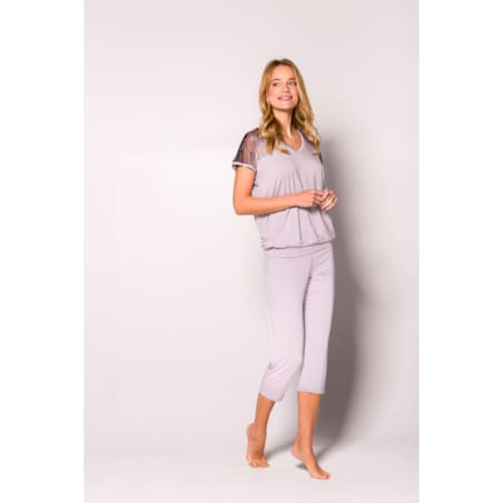 Piżama New York Srebrny, S