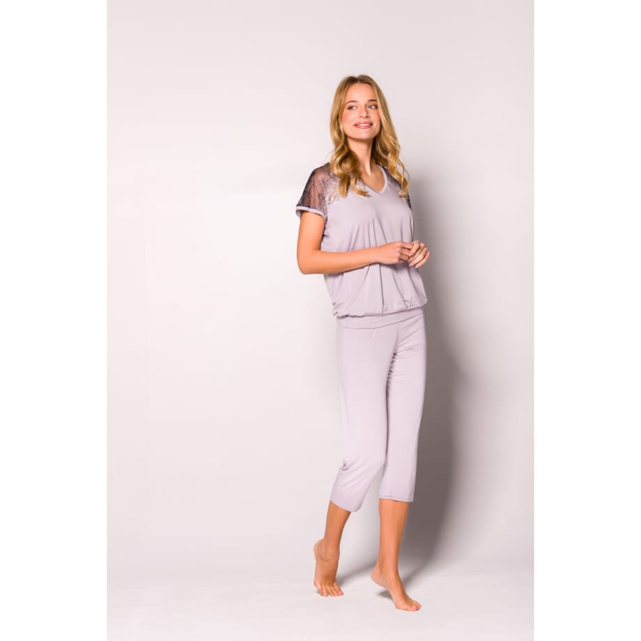 Piżama New York Srebrny, S