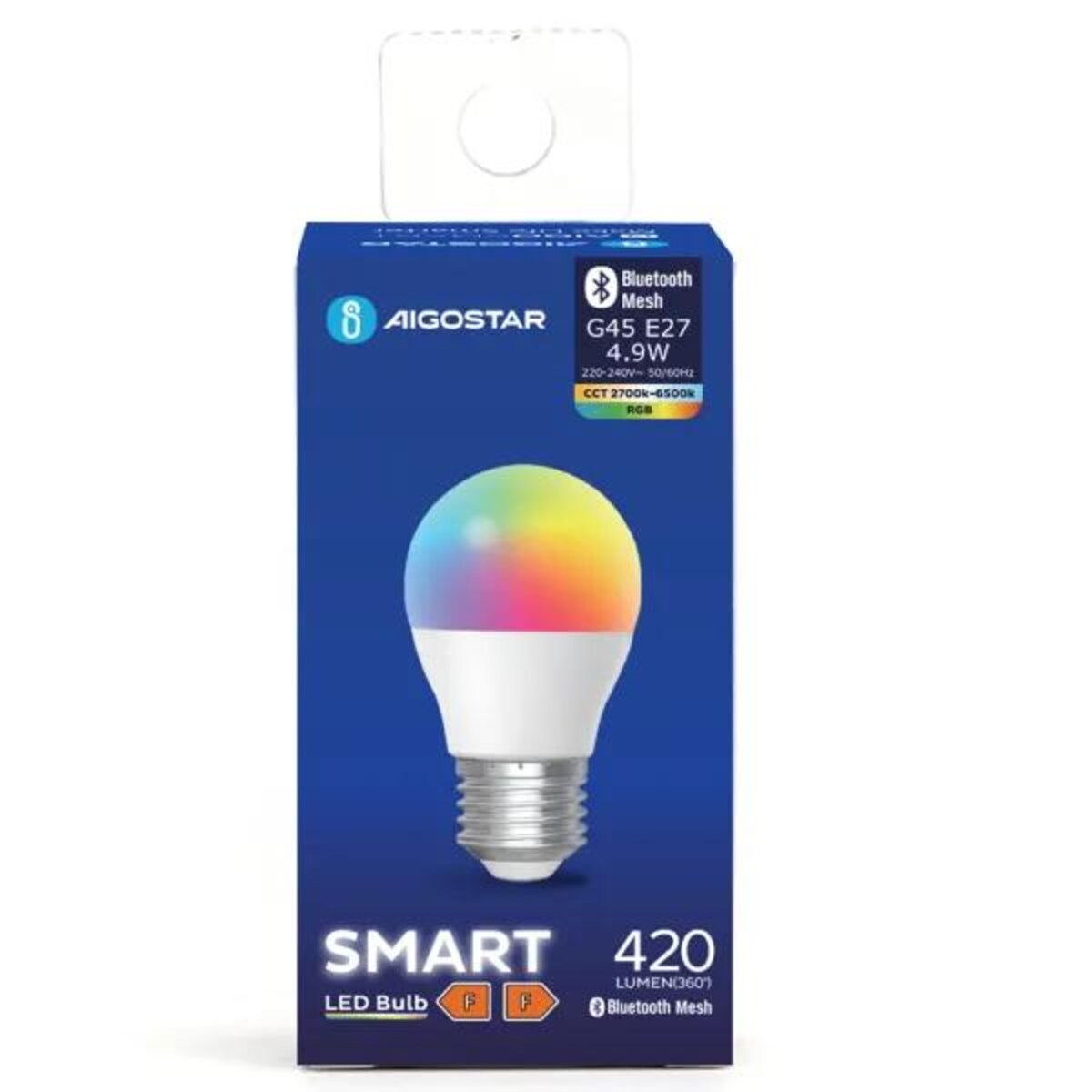 bluetooth mesh c37 e27 4,9 w, rgb+cct