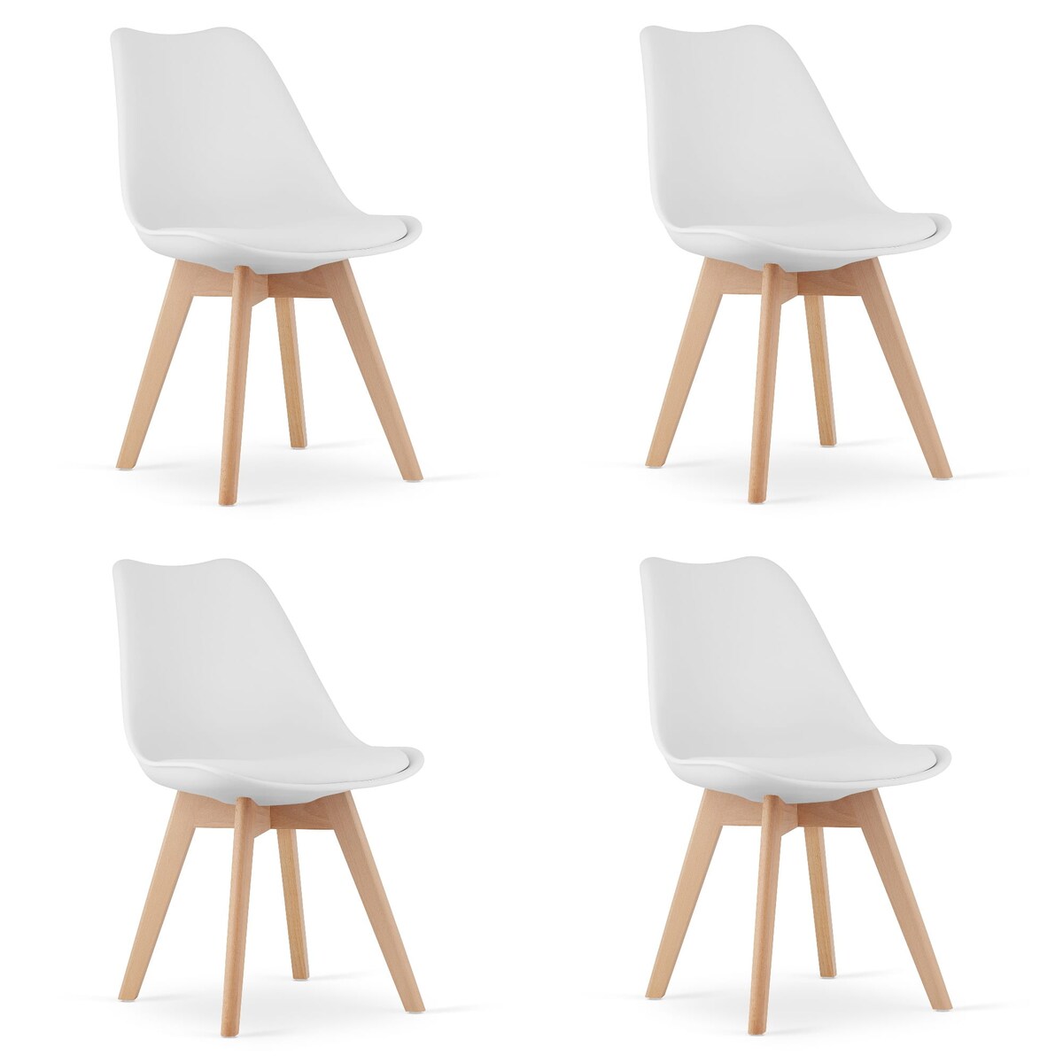 Krzesło Do Jadalni Kuchni Salonu Mark Białe X 4
