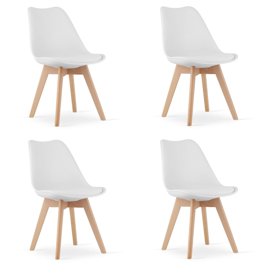 Krzesło Do Jadalni Kuchni Salonu Mark Białe X 4