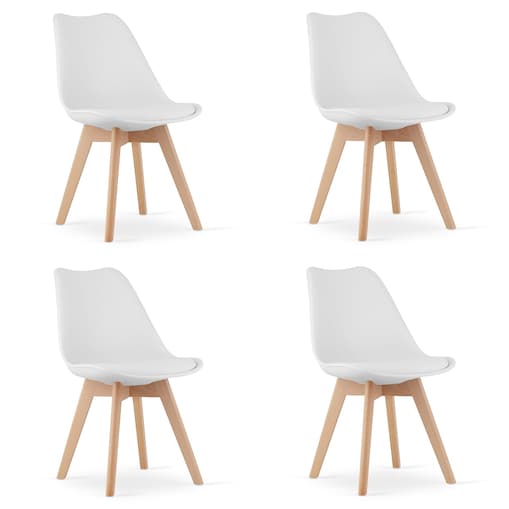 Krzesło Do Jadalni Kuchni Salonu Mark Białe X 4