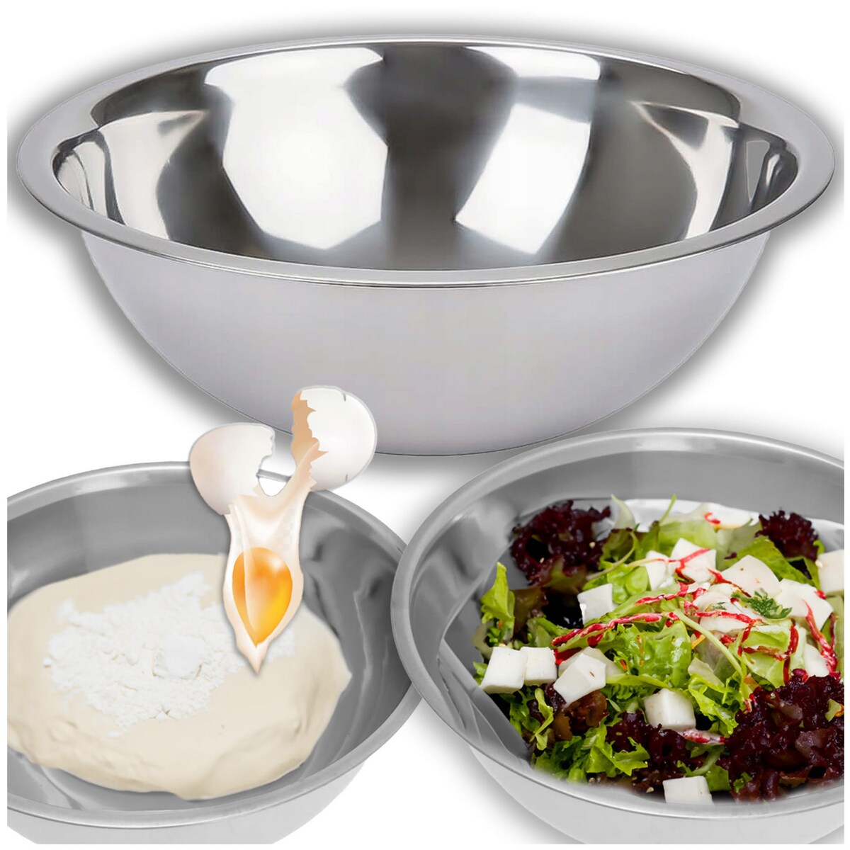 Miska kuchenna stalowa 28cm KINGHOFF