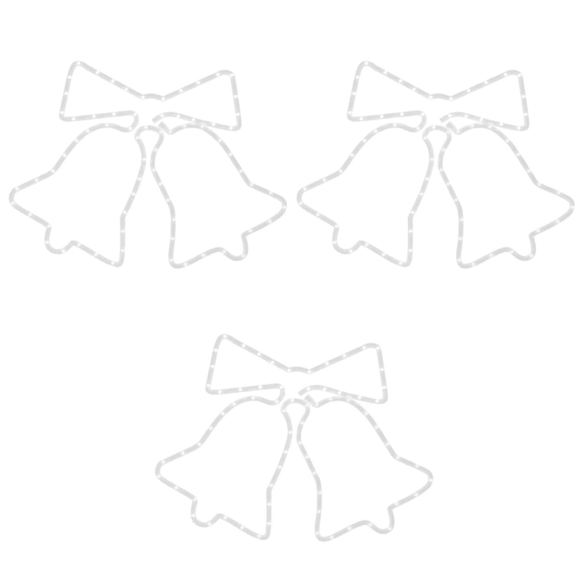 vidaXL Świąteczna dekoracja, dzwonki, 72 LED, 3 szt. 50x56 cm