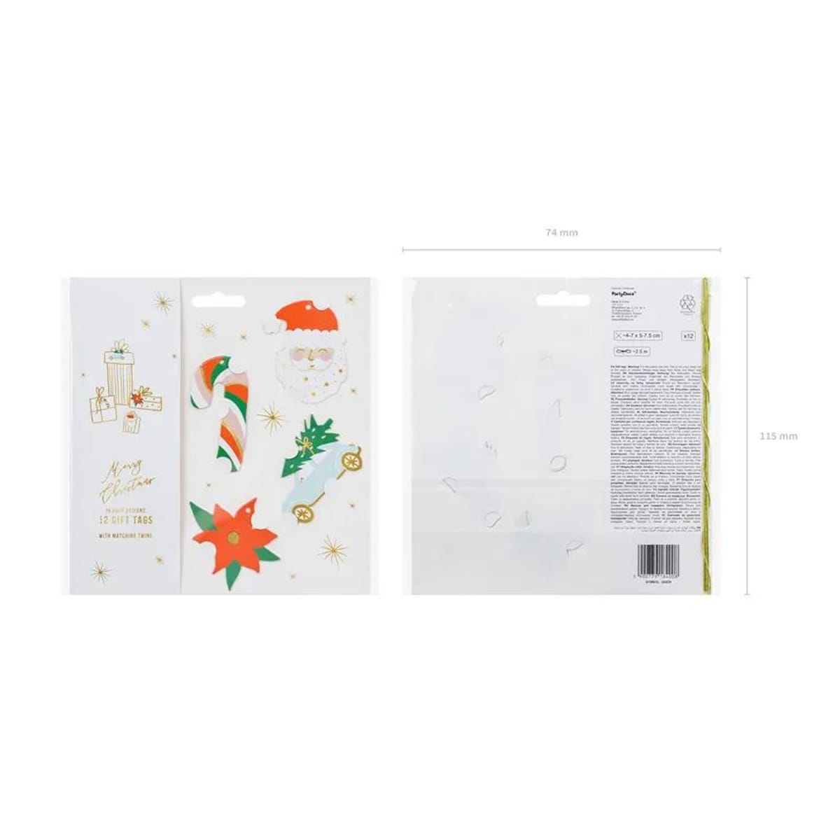 Zawieszki do prezentów Mikołaj, mix