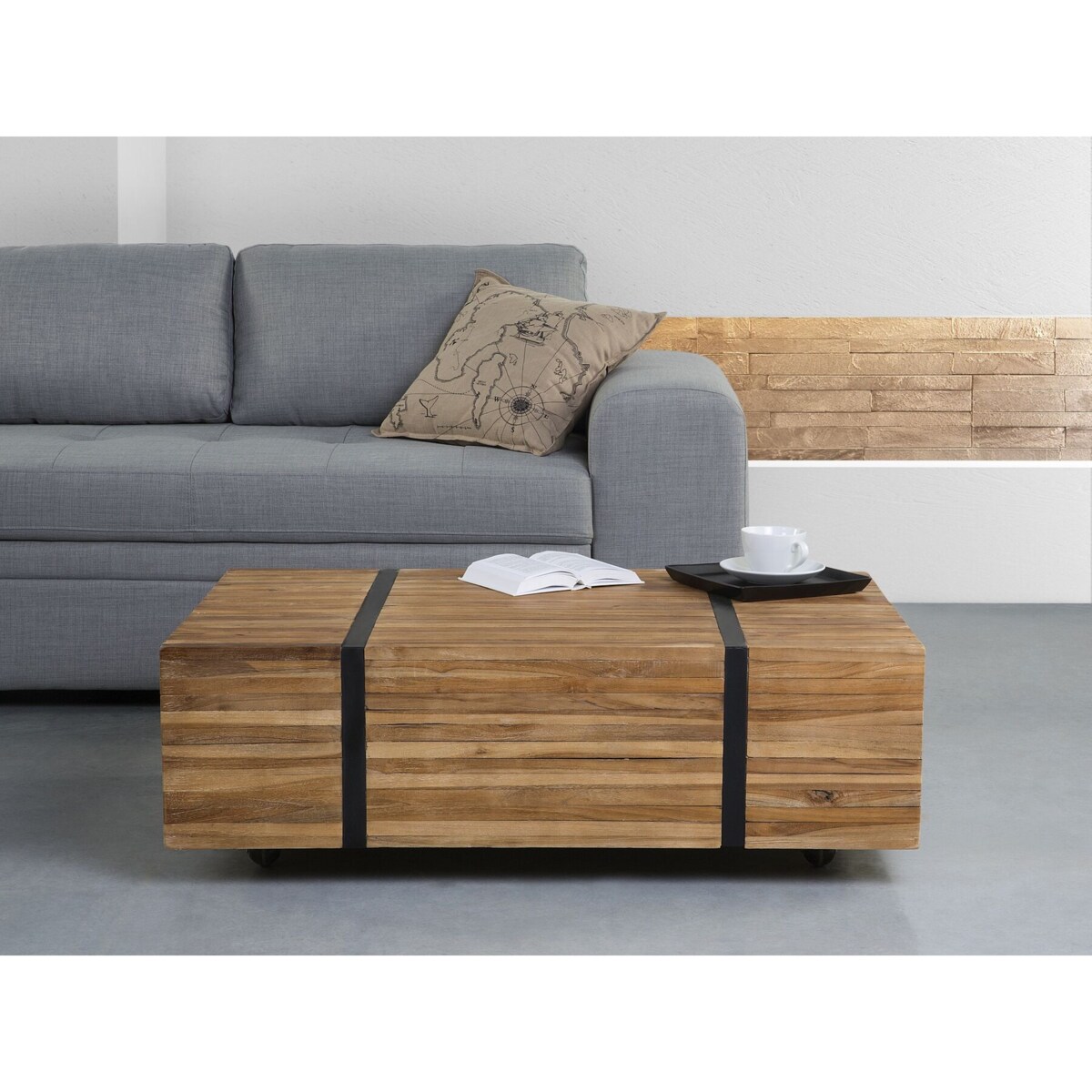 Stolik kawowy tekowy GANDER