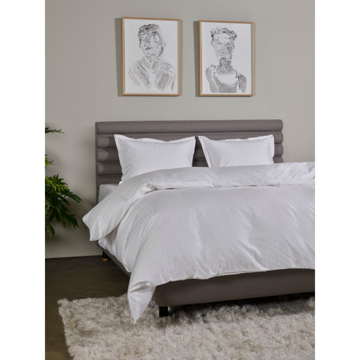 Poszwa na kołdrę Home by Tempur® Luxe Jacquard Cotton 160x200 Biel