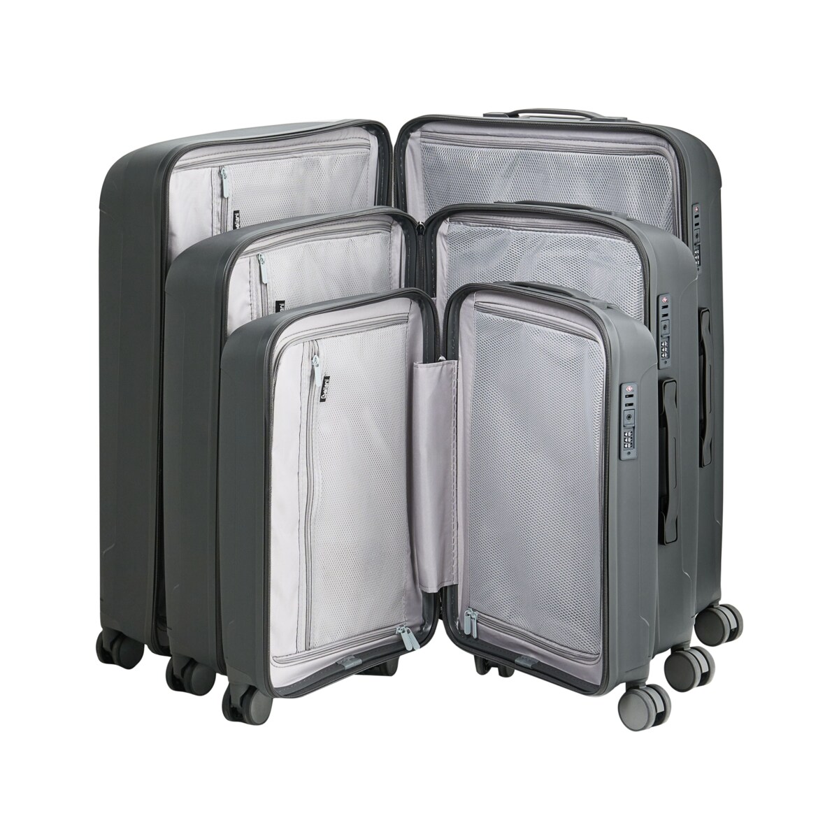 Zestaw 3 walizek TONSAI Ciemnoszary
