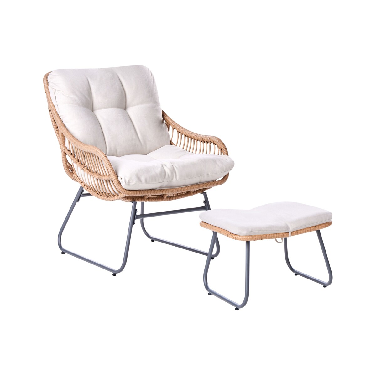 Krzesło ogrodowe MESTRE Technorattan Jasnobeżowy