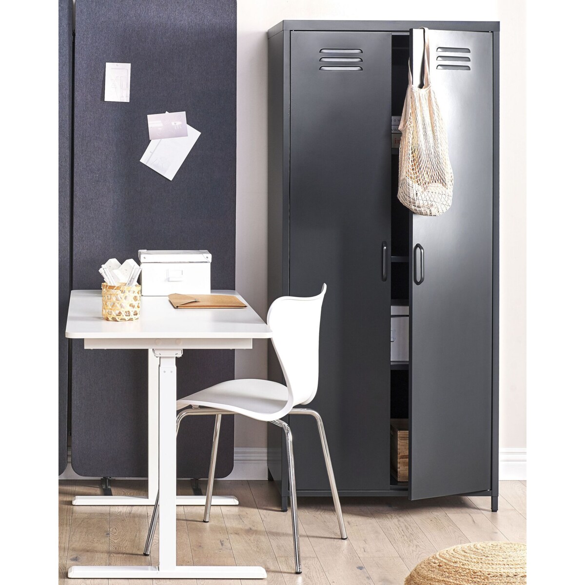 Szafa biurowa metalowa czarna VARNA