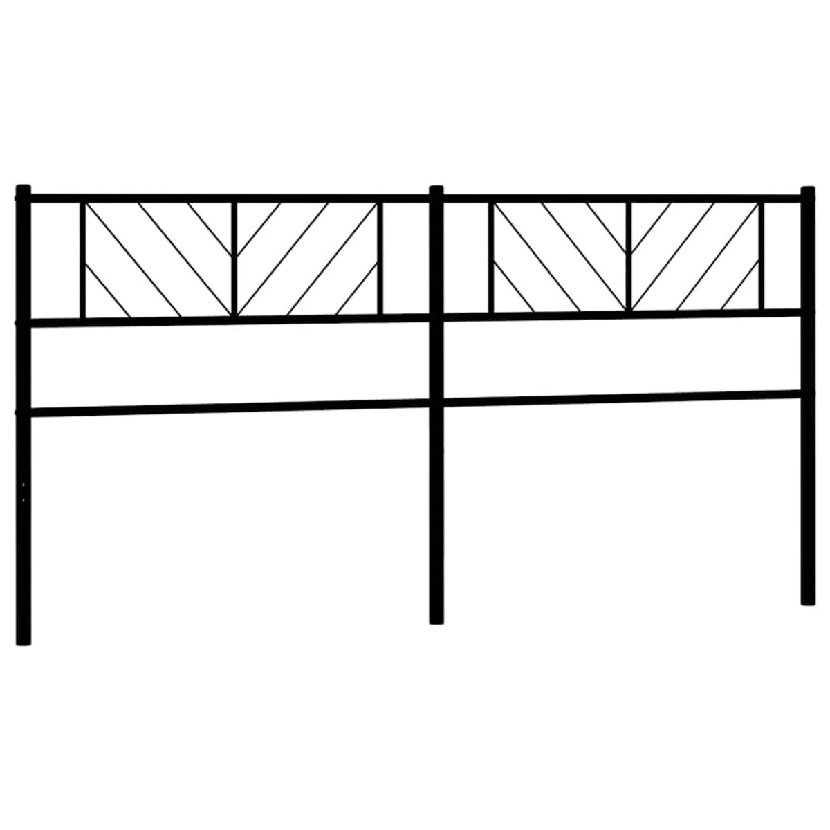 vidaXL Metalowe wymienne wezgłowie, czarne, 180 cm
