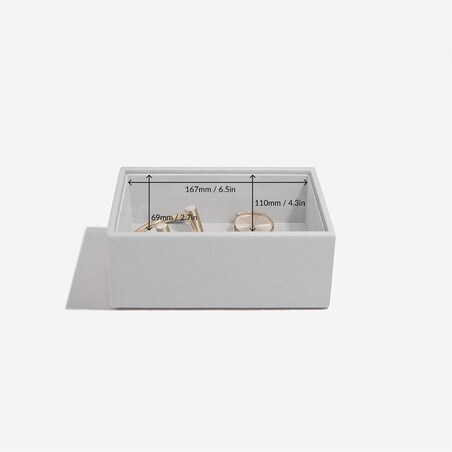 Szkatułka na biżuterię Stackers open mini kamienna szarość