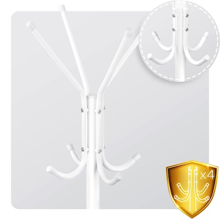 Wieszak na ubrania stojący podłogowy biały stojak Massido