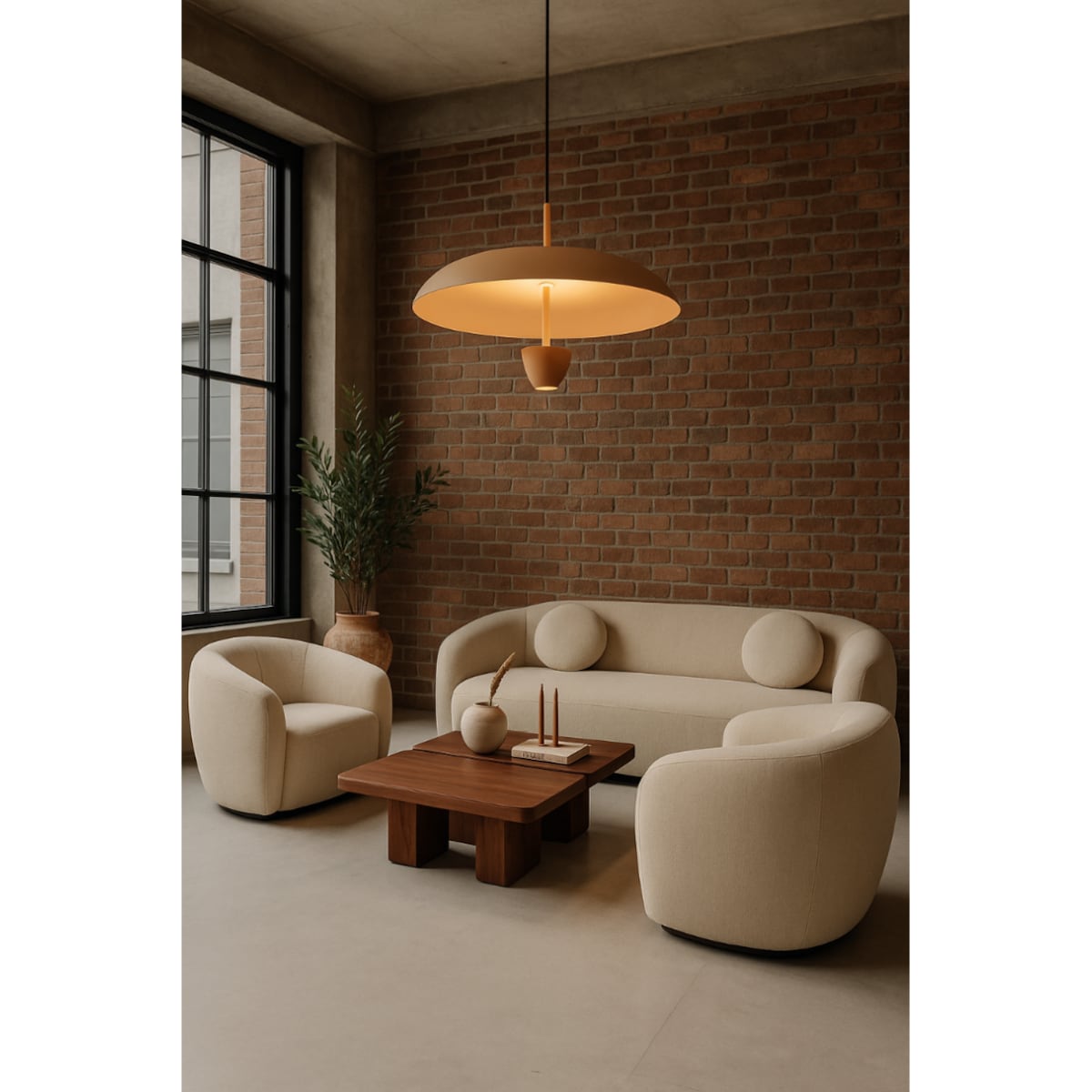 LAMPA WISZĄCA ALUMINIOWA VESPERA BRĄZOWA