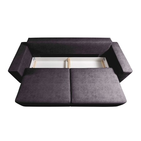 Hesto 3-osobowa rozkładana sofa - antracytowa