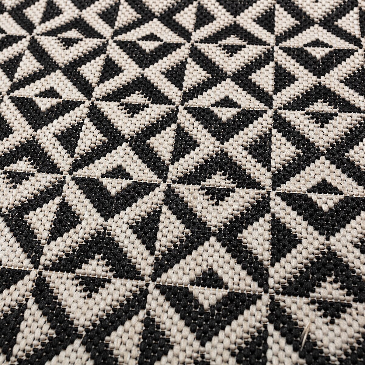 Dywan Modern Geometric black/wool 67x130cm, 67 x 130 cm