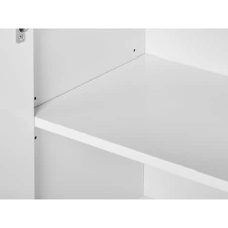 Szafka łazienkowa wisząca z lustrem 70 x 80 cm jasne drewno z białym NUBES