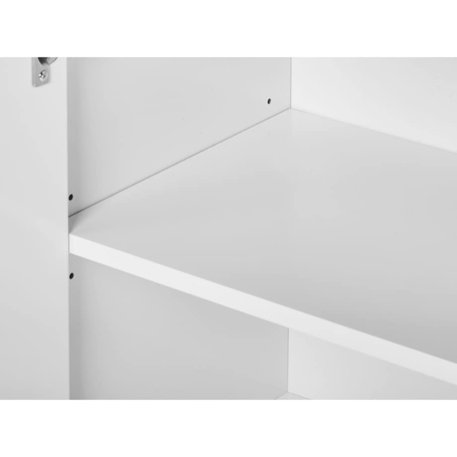 Szafka łazienkowa wisząca z lustrem 70 x 80 cm jasne drewno z białym NUBES